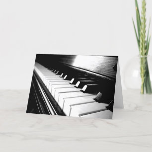 Carte Photographie de piano noir et blanc classique
