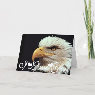 Carte Photographie de Pygargue à tête blanche Je t'aime