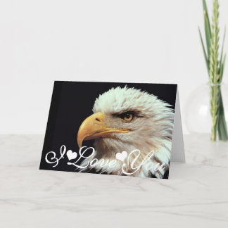 Carte Photographie de Pygargue à tête blanche Je t'aime