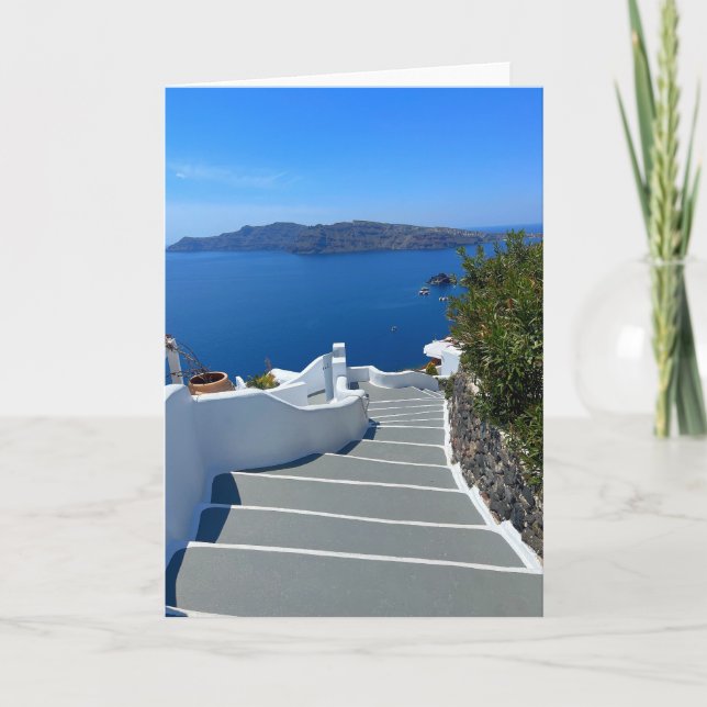 Carte Photographie de Santorin Oia Grèce (Devant)