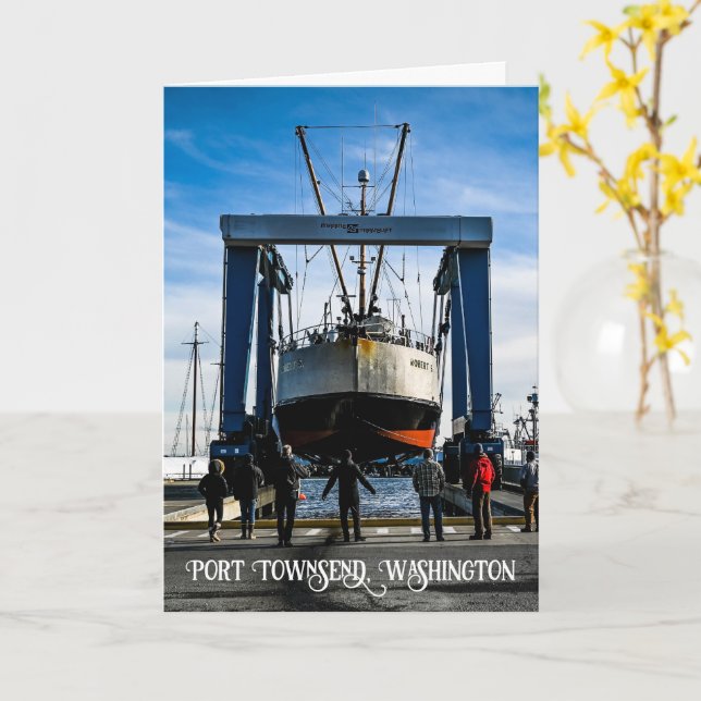 Carte Photographie du chantier naval de Port Townsend (Fleur jaune)