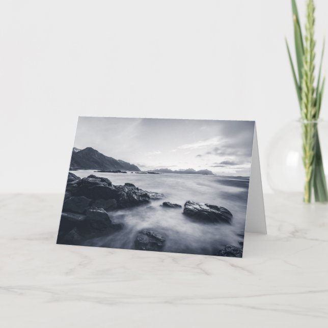 Carte Photographie monochrome du paysage (Devant)