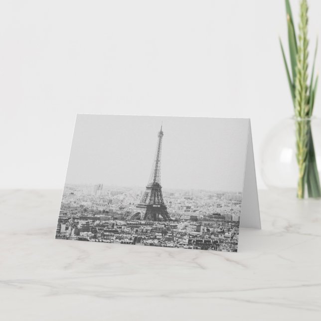 Carte Photographie noire et blanche de Paris de Tour (Devant)