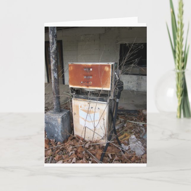 Carte Photographie originale abandonnée de station (Devant)