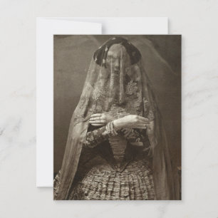 Carte Photographie victorienne éffrayante d'une femme mo