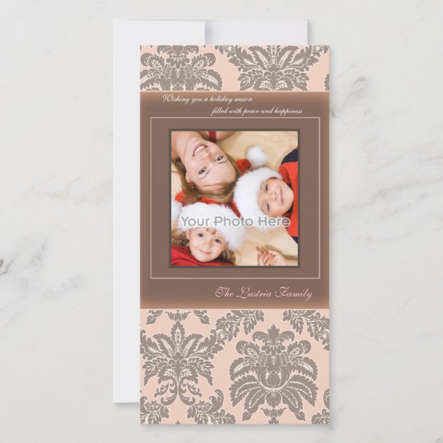 Carte photographique de la famille de Noël Vintage (Devant)