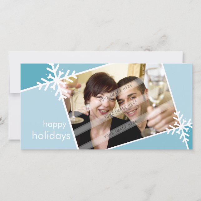 CARTE PHOTOGRAPHIQUE DE NOËL :: Flocon de neige mo (Devant)