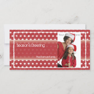 Carte photographique de noël pois