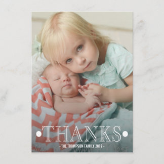 Carte photographique Merci bébé