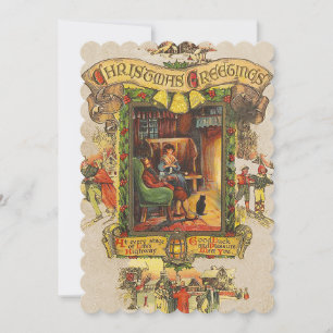 Carte photoplate vintage de voeux de Noël