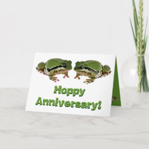 Carte Photos de couple de grenouilles drôles pour annive