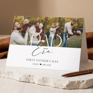 Carte Photos de famille de l'ère Papa élégant Premier jo