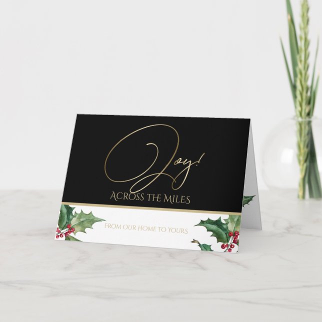 Carte Photos de l'aquarelle Holly et Red Berries Colorwa (Devant)