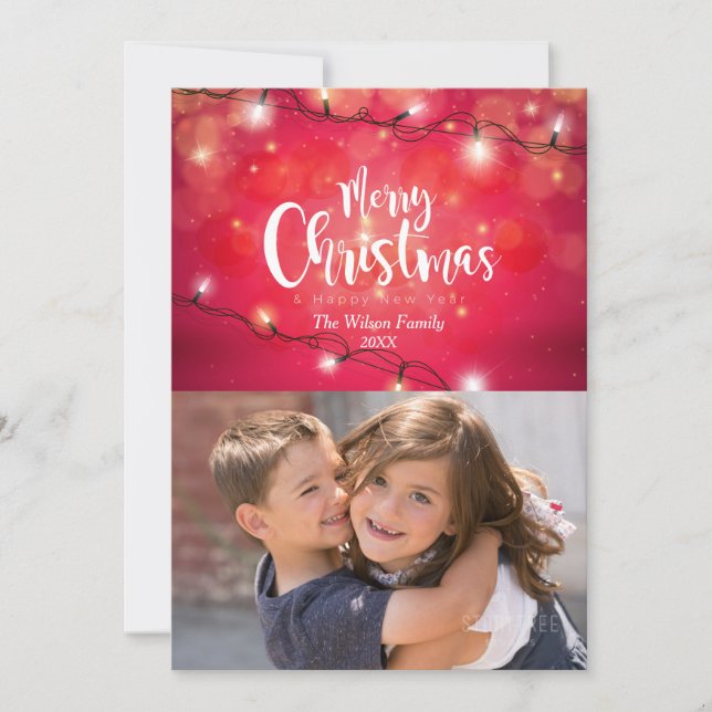 Carte Photos de Noël étincelantes (Devant)