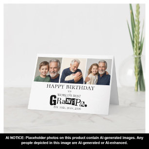 Carte Photos des petits-enfants Meilleur grand-père du m