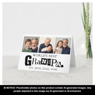 Carte Photos des petits-enfants Meilleur Grand-Père du M