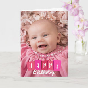 Carte Photos Personnalisées Roses Heureux voeux d'annive