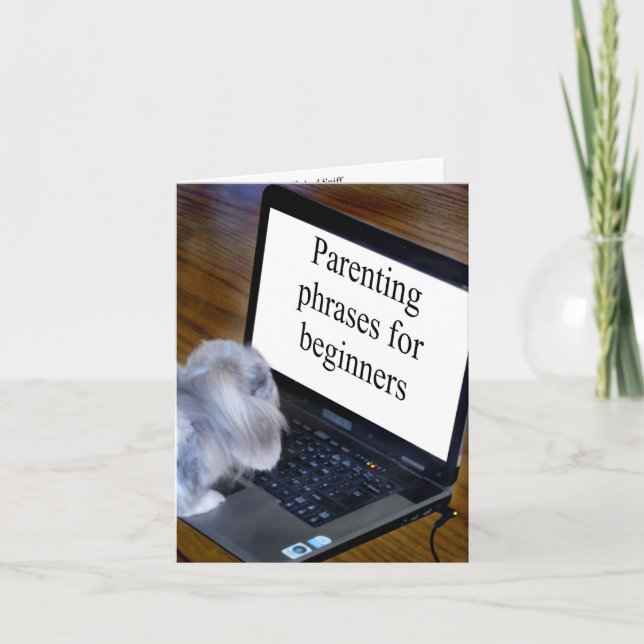 Carte phrases amusantes pour les nouveaux parents (Devant)