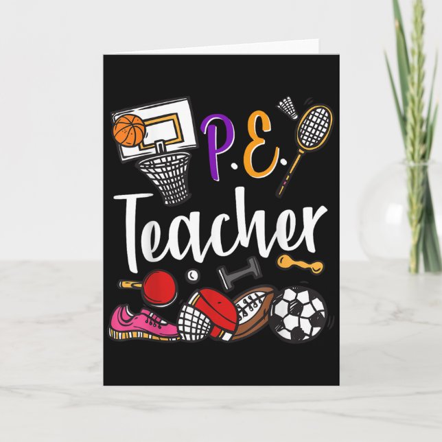Carte Physical Education Teacher Proud Pe Teacher Srts C (Devant)