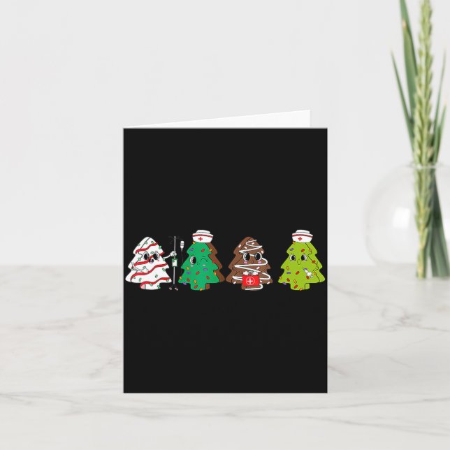 Carte Physical Therapy Christmas Cake Tree Nurse Xmas Pa (Devant)