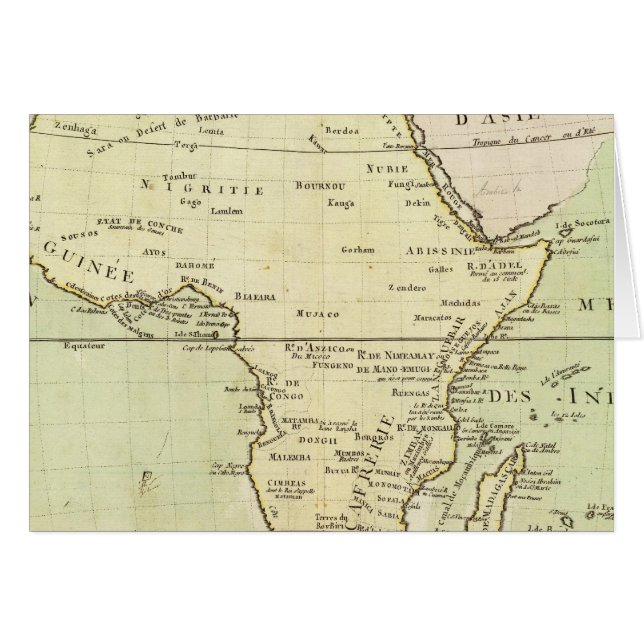 Carte physique de l'Afrique (Devant horizontal)