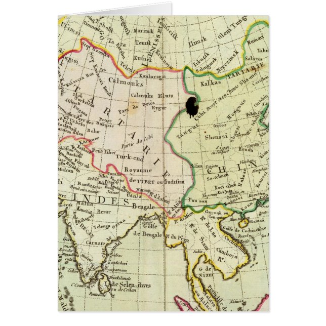 Carte physique de l'Asie (Devant)