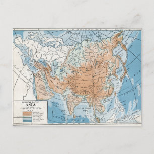 Carte physique de l'Asie (1916)