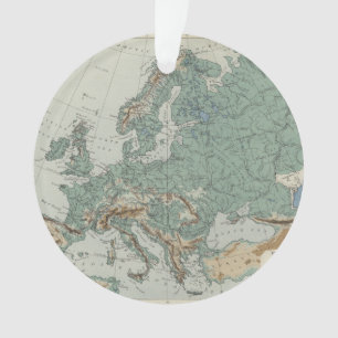 Carte physique de l'Europe