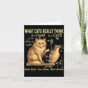 Carte Physique drôle humour scientifique Ce que les chat