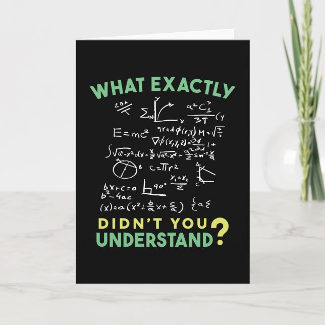 Carte Physique Math Formule Plaisanterie (Devant)