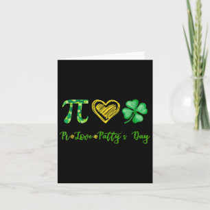 Carte Pi Amour Trèfle Fête de la Saint-Patrick Prof de M