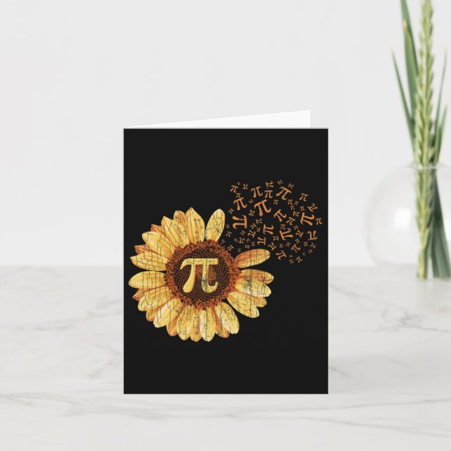 Carte Pi Apparel Pi Jour Sunflower Attire Math Drôle Cad (Devant)
