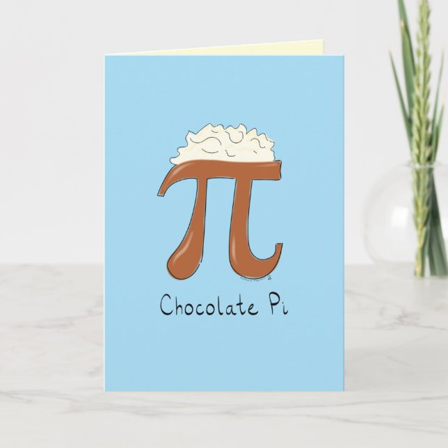 Carte Pi Chocolat - Pi Day Math Grey Card (Devant)