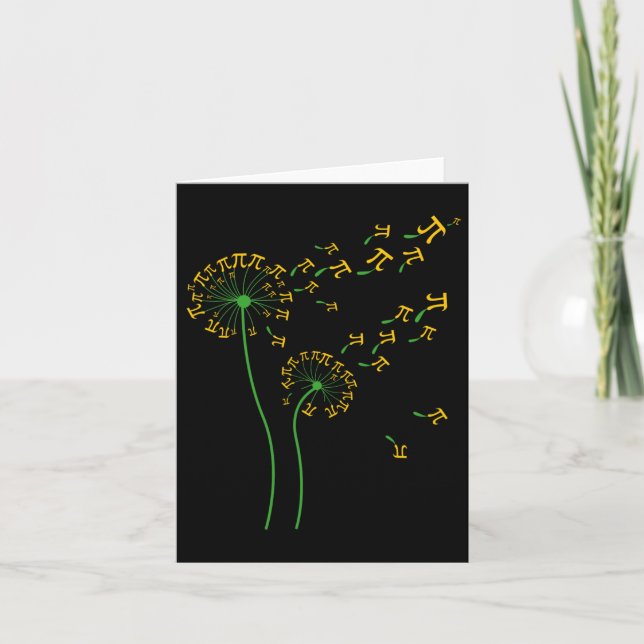 Carte Pi Dandelion Pi Jour Dandelion 3.14 Numéro Pi Math (Devant)
