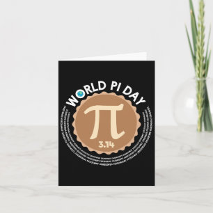 Carte Pi Day - 3.14 Mars 14 - Math Geometry Nerd - Pie