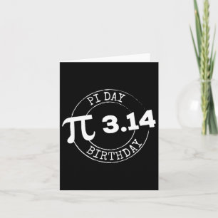 Carte Pi Day Anniversaire 3 14 Mars 14 Math Nerd Geeky C