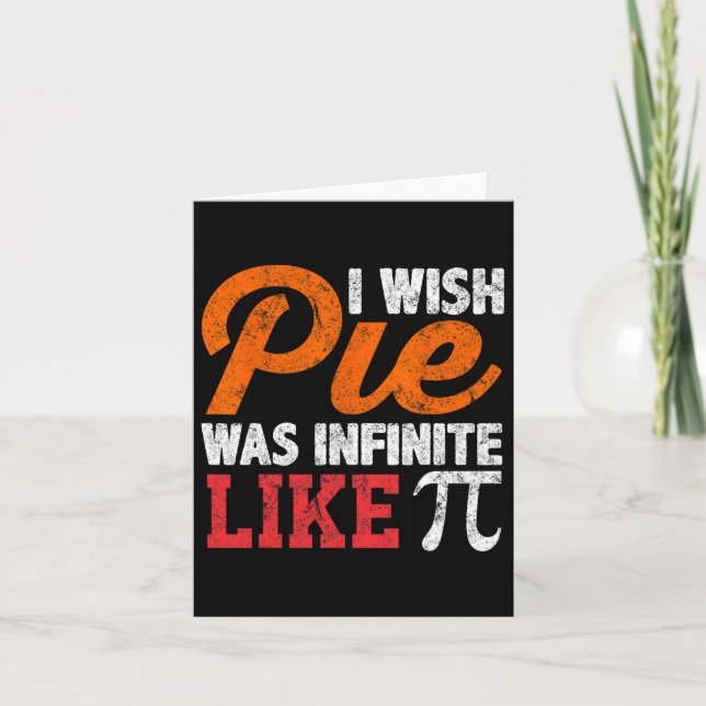 Carte Pi Day Cute Geek Pie Sur Pi Day Math Love Cadeau (Devant)