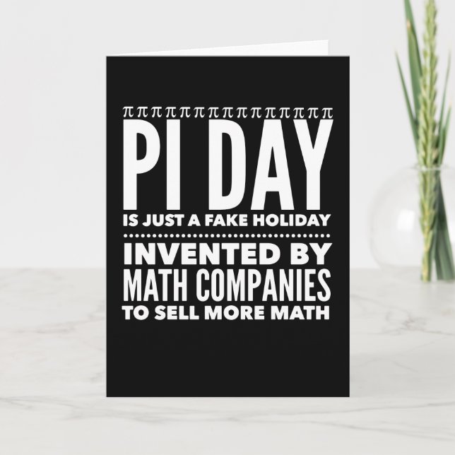 Carte Pi Day est une fausse fête - Math (Devant)