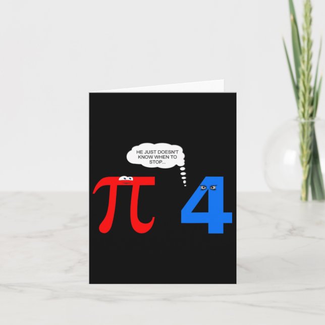 Carte Pi Day Funny Relationship Problème du thé empoison (Devant)