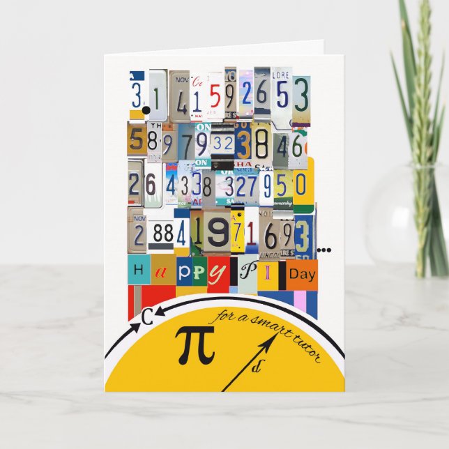 Carte Pi Day Greetings for Tutor, Crunching Numbers (Devant)