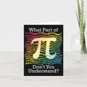 Carte Pi Day Math enseignant Étudiant Rainbow Pi Symbole
