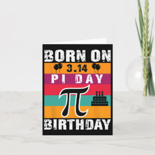 Carte Pi Day Né Le Jour Du Pi Anniversaire 3.14 Gâteau