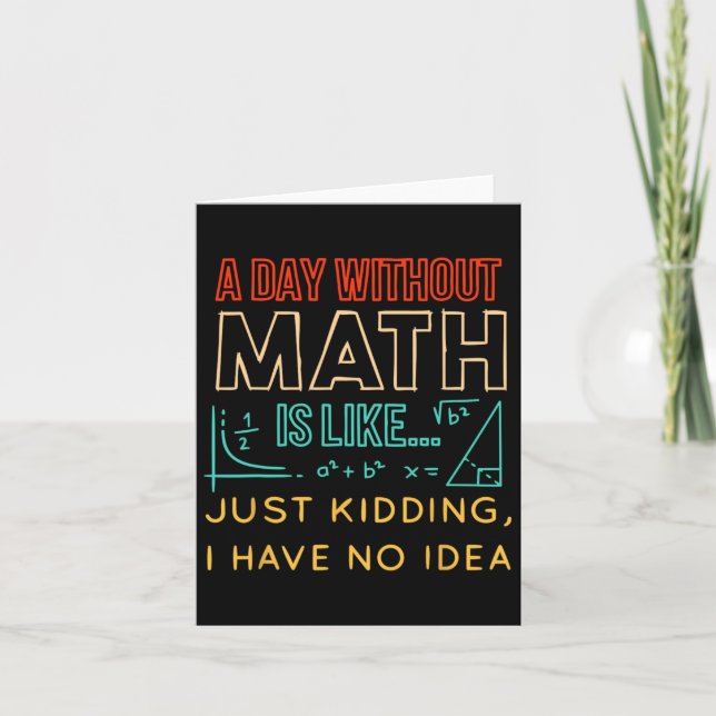 Carte Pi Day Shirt Rétro Un Jour Sans Maths (Devant)