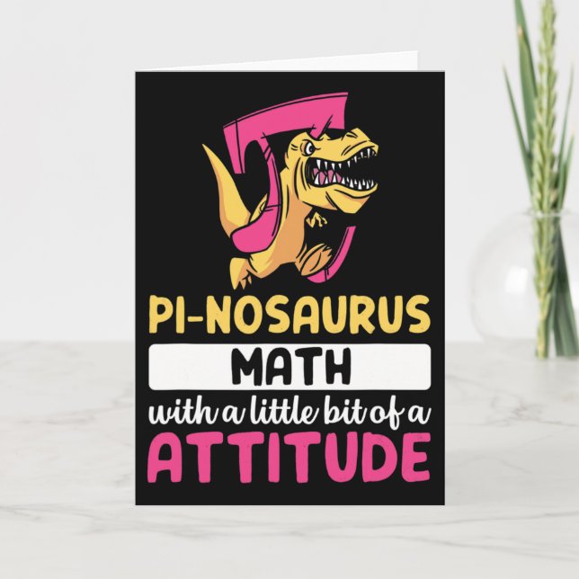Carte Pi Math Mathematics Dinosaur Dino Pi Day  (Devant)