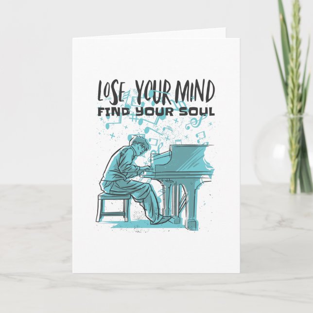 Carte Pianiste Cadeau Piano dire (Devant)