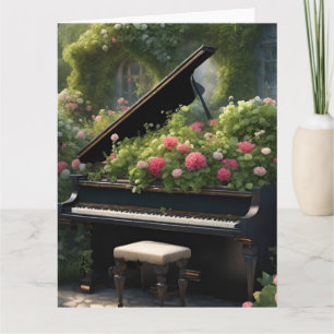 Carte Piano en Fleur - peinture jardin