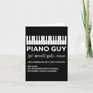 Carte Piano Guy Chemise Pianiste Man Joueur Clavier Drôl
