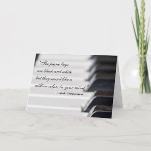 Carte Piano Keys Quote