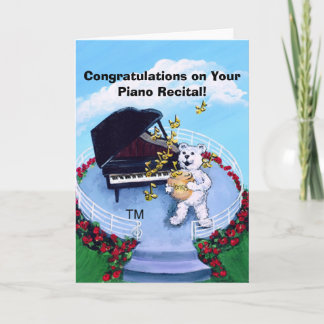 Carte Piano Recital Card for Piano Students - Customized
