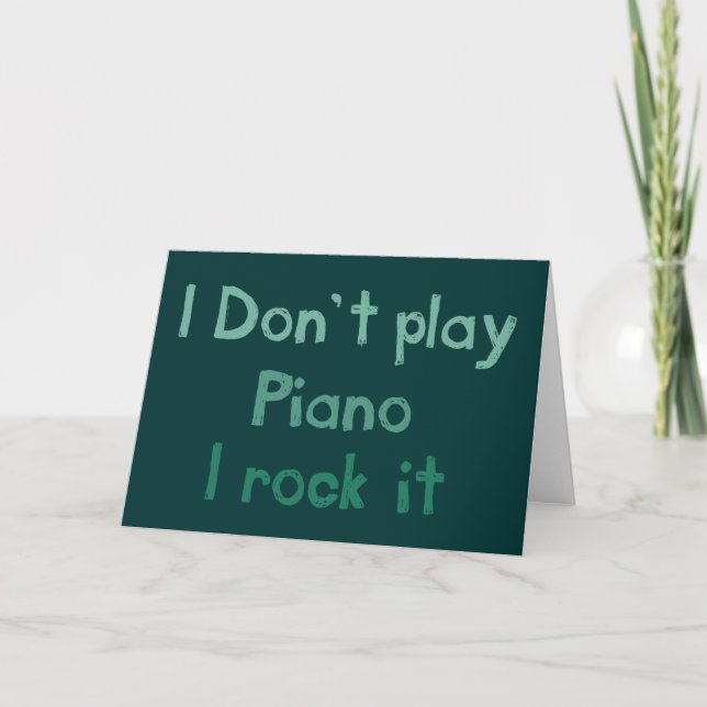 Carte Piano Rock It Grey Card (Devant)